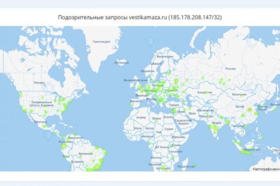 Карта хакерских атак