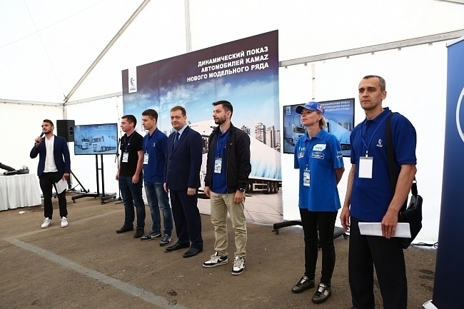 Тест-драйв новых автомобилей КАМАЗ в Москве 16 августа 2018 года 